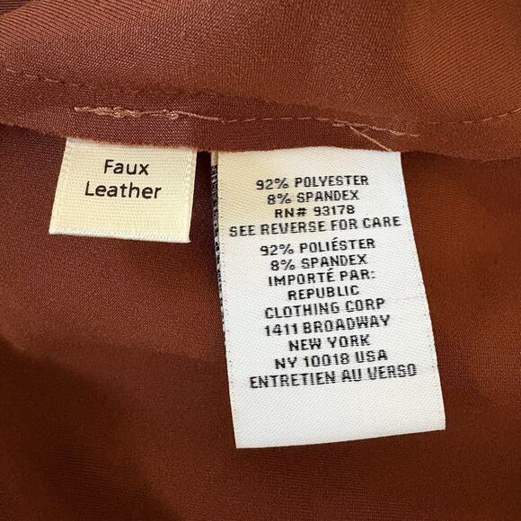 Magaschoni Vegan Faux Suede Leather Belted Jacket Coat Womens Size Large - Picture 4 of 5